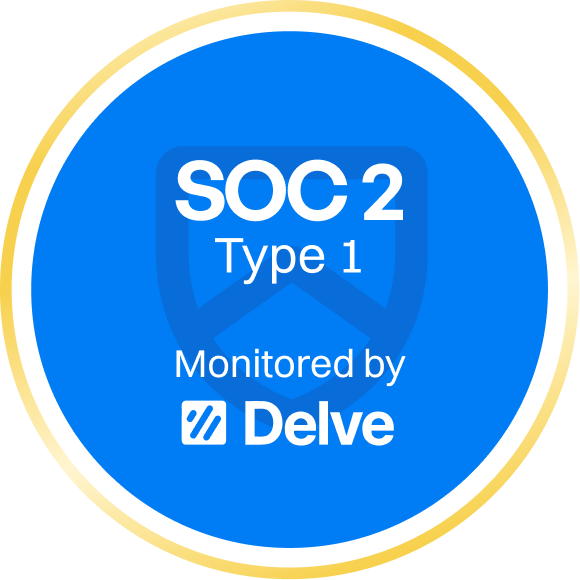 SOC 2 Type I Compliance Badge - Monitored by Delve