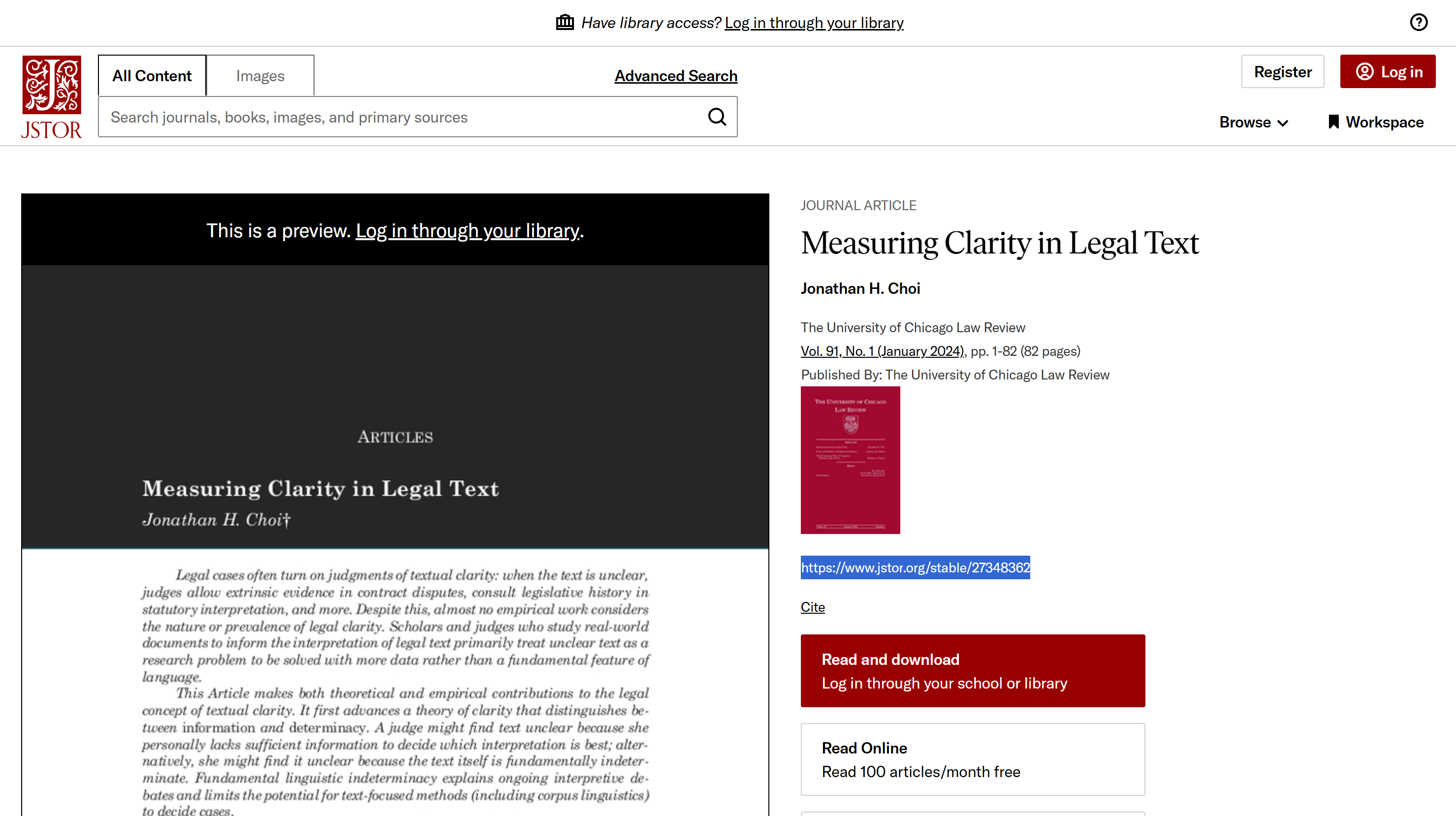 Measuring Clarity in Legal Text